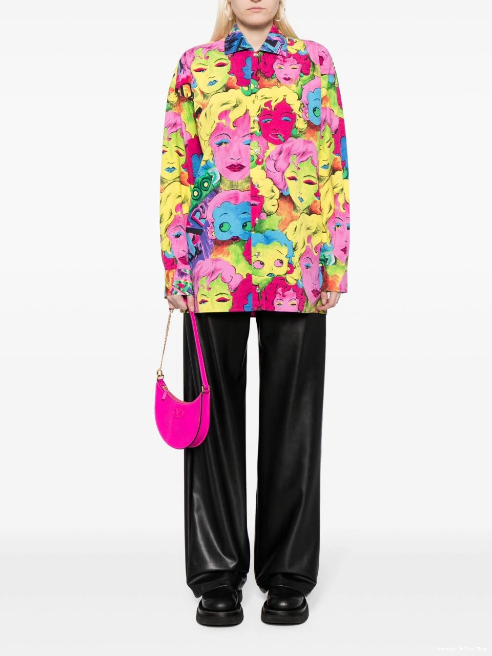 Affordable cotton Betty 1990-2000s Women shirt Versace Boop-print 0708